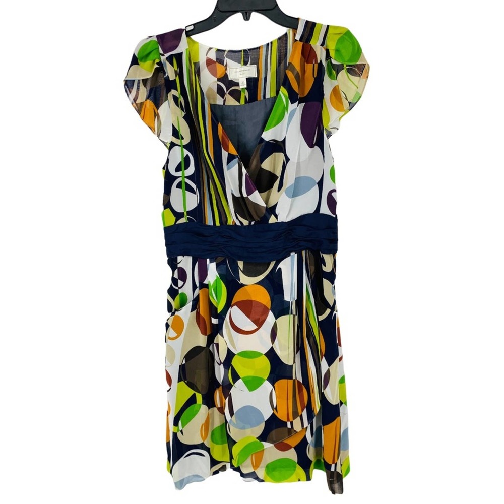 Anthropologie Moulinette Soeurs abstract print empire waist dress Sz 10
